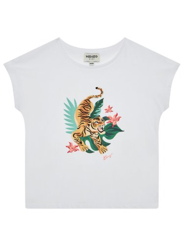 Kenzo Kids T-Shirt K15099 S Biały Regular Fit