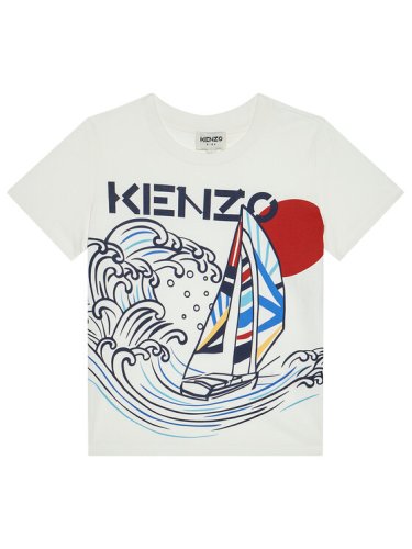 Kenzo Kids T-Shirt K25098 D Biały Regular Fit