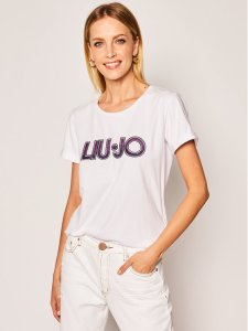 Liu Jo Sport T-Shirt TA0108 J5003 Biały Regular Fit