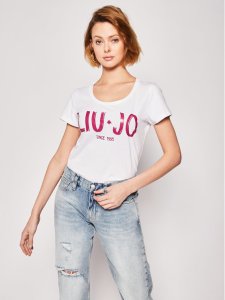 Liu Jo T-Shirt FA0280 J5703 Biały Regular Fit