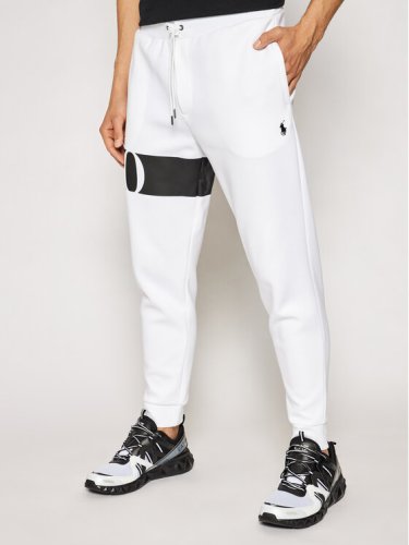 Polo Ralph Lauren Spodnie dresowe Double Knt Cvs 710828117002 Biały Regular Fit