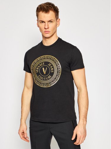 Versace Jeans Couture T-Shirt B3GWA7TE Czarny Slim Fit