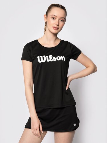 Wilson Koszulka techniczna Uwii Script Tech Tee WRA770507 Czarny Slim Fit