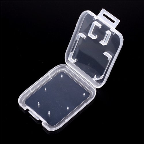 1000pcs/lot Transparent Clear Standard SD SDHC Memory Card Case Holder Box Storage Carry Storage Box for SD TF Card LZ1685
