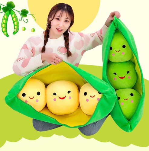 25CM Cute Pea octopus Plush Toy Stuffed Plant Doll Kawaii For Children Boys Girls gift Pillow Toy