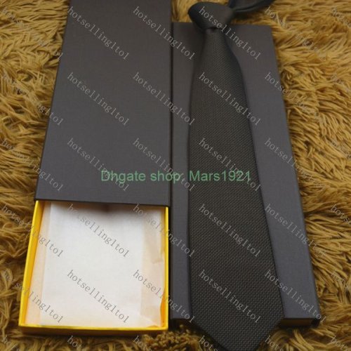 Men's Letter Tie Silk Necktie Little Jacquard Party Wedding Woven Fashion Design with box L889