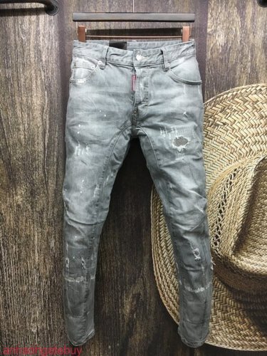 Men Jeans Ripped for Skinny Dsq Pants Zipper Outwear Man A111