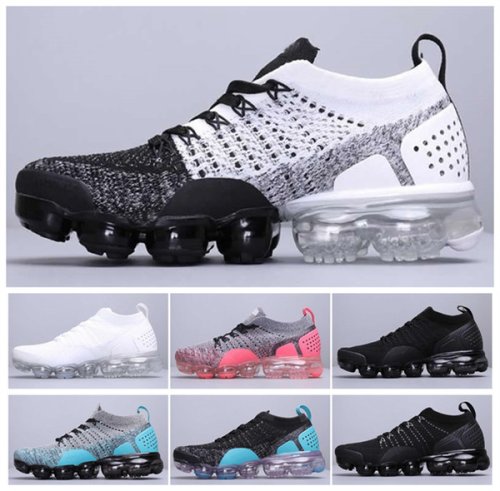 New 2019 Sports Shoes For Mens 2.0 Knit Running Shoes Sneakers Women Black White Cushion Trainers designer Jogging Athletic Run Utility