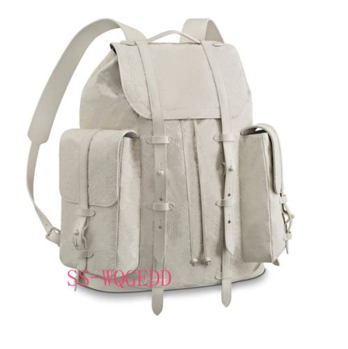 New top designer backpack m53286 single transparent white leather book backpack single Jean handbag sport backpack rock climbing beach bag