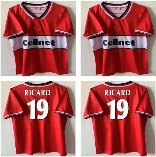 RETRO 1998 1999 Middlesbrough soccer jerseys 98 99 GASCOIGNE Branca QUEUDRUE SOUTHGATE JUNINHO Moore RICARD football shirt Vintage Classic TRTEWBK Beck