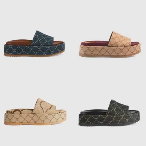 Slide Designer Womens G Sandals Mens Slippers Flip Flops Luxury Flat Thick Bottom Embroidery Printed Jelly Rubber Leather Women Dress Shoes