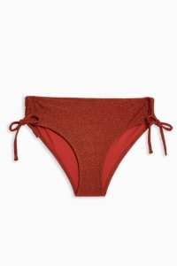Topshop - Womens **bronze ruched bikini bottoms by mink pink, bronze