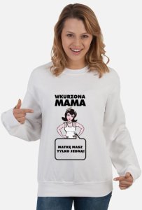 Wkurzona_mama - Bluza damska jedna wzór 3