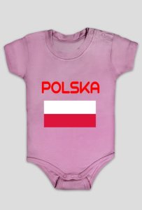 Body niemowlęce dla młodego kibica, nadruk dwustronny: polska