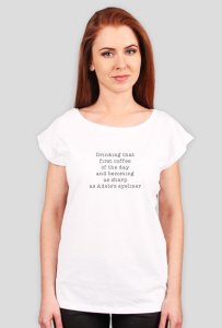 Adelepolska - Damski t-shirt oversize eyeliner