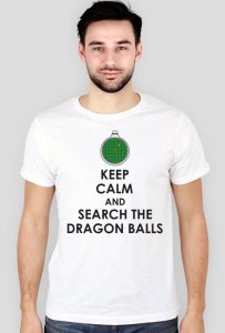 Dragon ball keep calm and search the dragon balls - koszulka męska slim