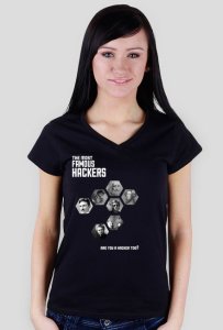 Famous hackers (one side, v-neck)