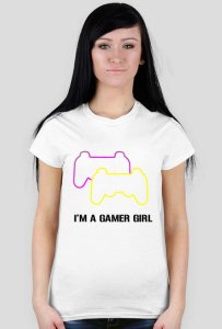 I'm a gamer girl wersja pada 2 kolory różowy i żółty