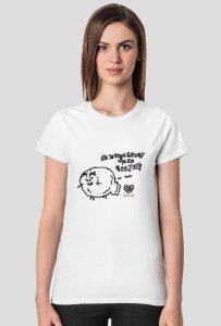 Koszulka damska puszysty fundacja zwierzęca polana