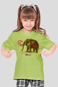 Koszulka dla dziewczynki - mamut. pada