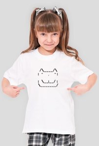 Koszulka dziecięca - klawiaturowy kot =^.^=