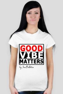 Koszulka good vibe matters biała 2