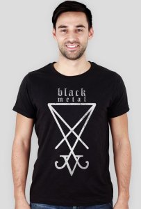 Koszulka męska slim - black metal