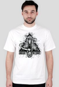 Unquietrecords - Koszulka unquiet czarny wzór