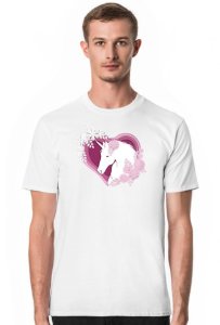 Koszulki z nadrukiem - jednorożec w sercu