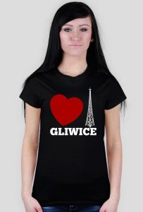 Love gliwice (bluzka damska) jasna grafika