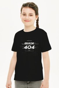Pixel art - human not found error 404 - glitch - glicz - dziewczynka koszulka