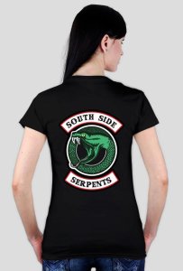 South side serpents riverdale koszulka damska czarna tył