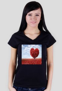 Dziennamaksa - T-shirt czarny i biały serce