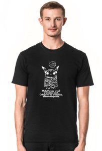 T-shirt z potworem - czarny