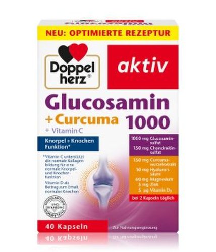 Doppelherz aktiv Glucosamin 1000 + Curcuma suplementy diety 40 szt.