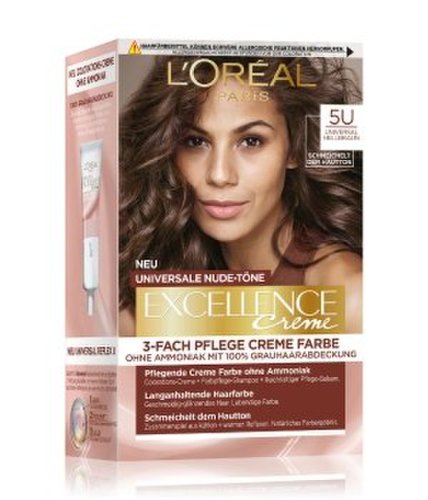 L'Oréal Paris Excellence Crème Nudes 5U - Universal Light Brown farba do włosów 1 szt.