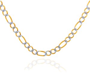 2.2mm Figaro Chain in 9ct Two-Tone Gold