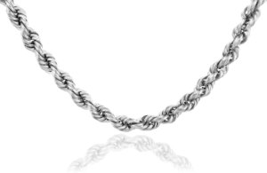 2mm Rope Chain in 9ct White Gold