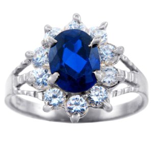 CZ Diana Ring in 9ct White Gold
