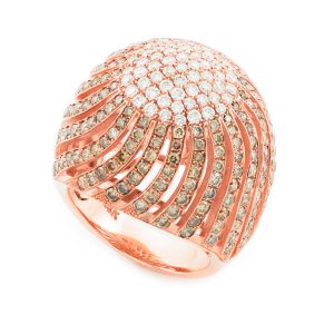 Gold Boutique - Diamond pave cocktail ring in 9ct two-tone gold
