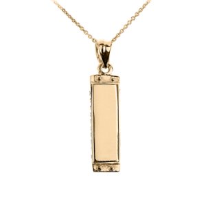 Harmonica Charm Pendant Necklace in 9ct Gold
