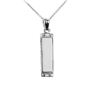 Harmonica Pendant Necklace in Sterling Silver