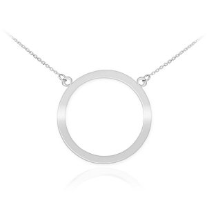 Karma Circle of Life Pendant Necklace in 9ct White Gold