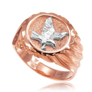 Men's American Eagle Ring in 9ct Rose Gold
