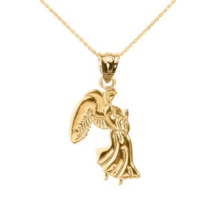 Gold Boutique - Praying angel pendant necklace in 9ct gold