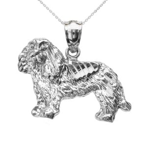 Gold Boutique - Precision cut king charles spaniel pendant necklace in sterling silver