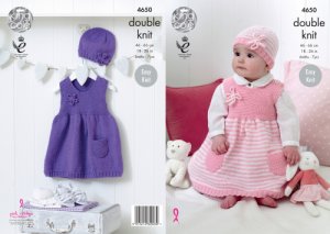 Dresses and Hats in King Cole Cherished DK (4650)