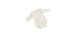 Body neonato manica lunga, lana fuori - cotone dentro