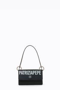 Patrizia Pepe - Skórzana torebka na ramię z maxi logo