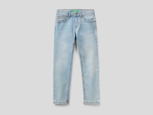Benetton Online exclusive, Slim-fit-jeans Aus Denim eco-recycle, größe 1Y, Blassblau, Jungen